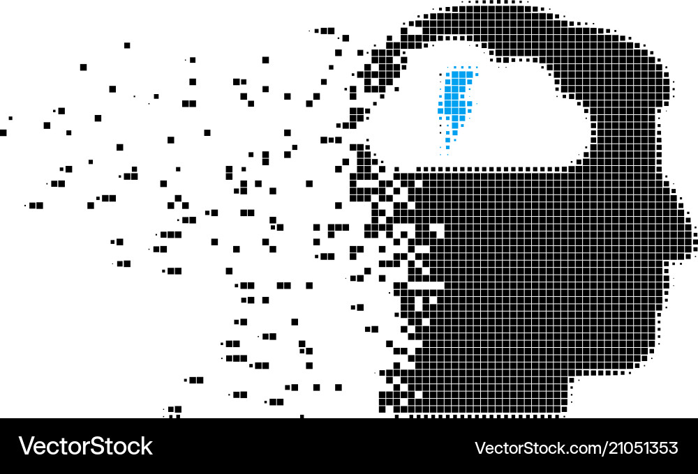 Brainstorming dissolved pixel icon Brainstorming dissolved pixel icon vector image
