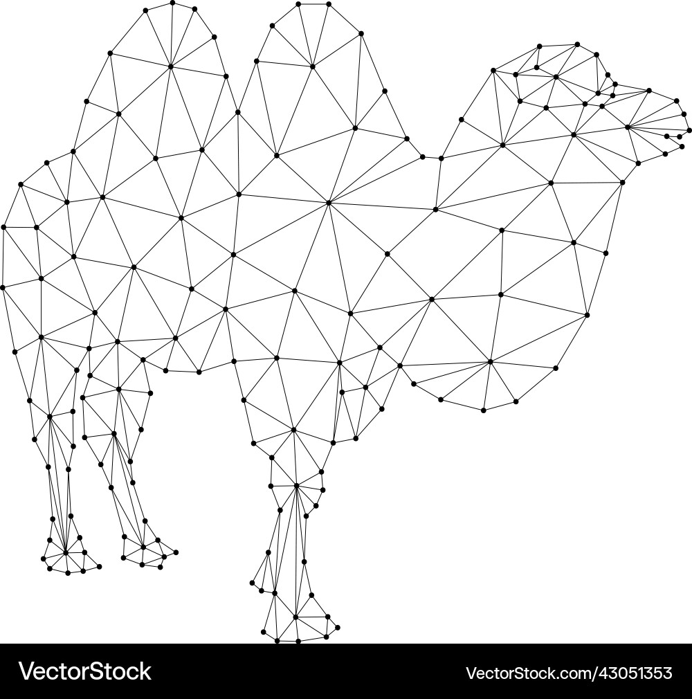 Camel two - humped from abstract futuristic Camel two - humped from abstract futuristic vector image
