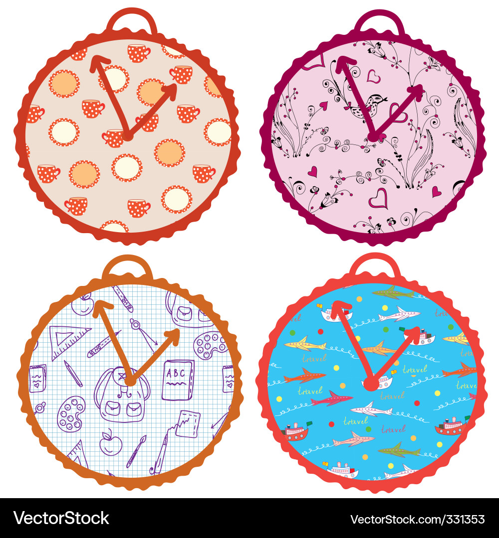 Clocks vector image