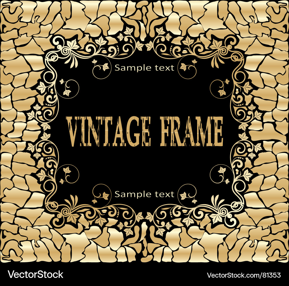 Elegant Gold Frame vector image