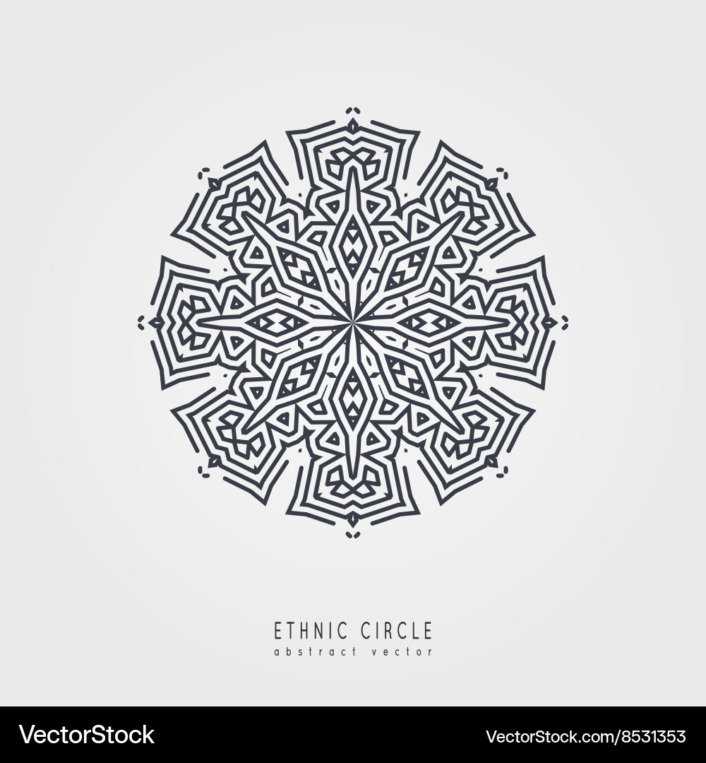Ethnic mystical pattern with triangle and circles Ethnic mystical pattern with triangle and circles vector image