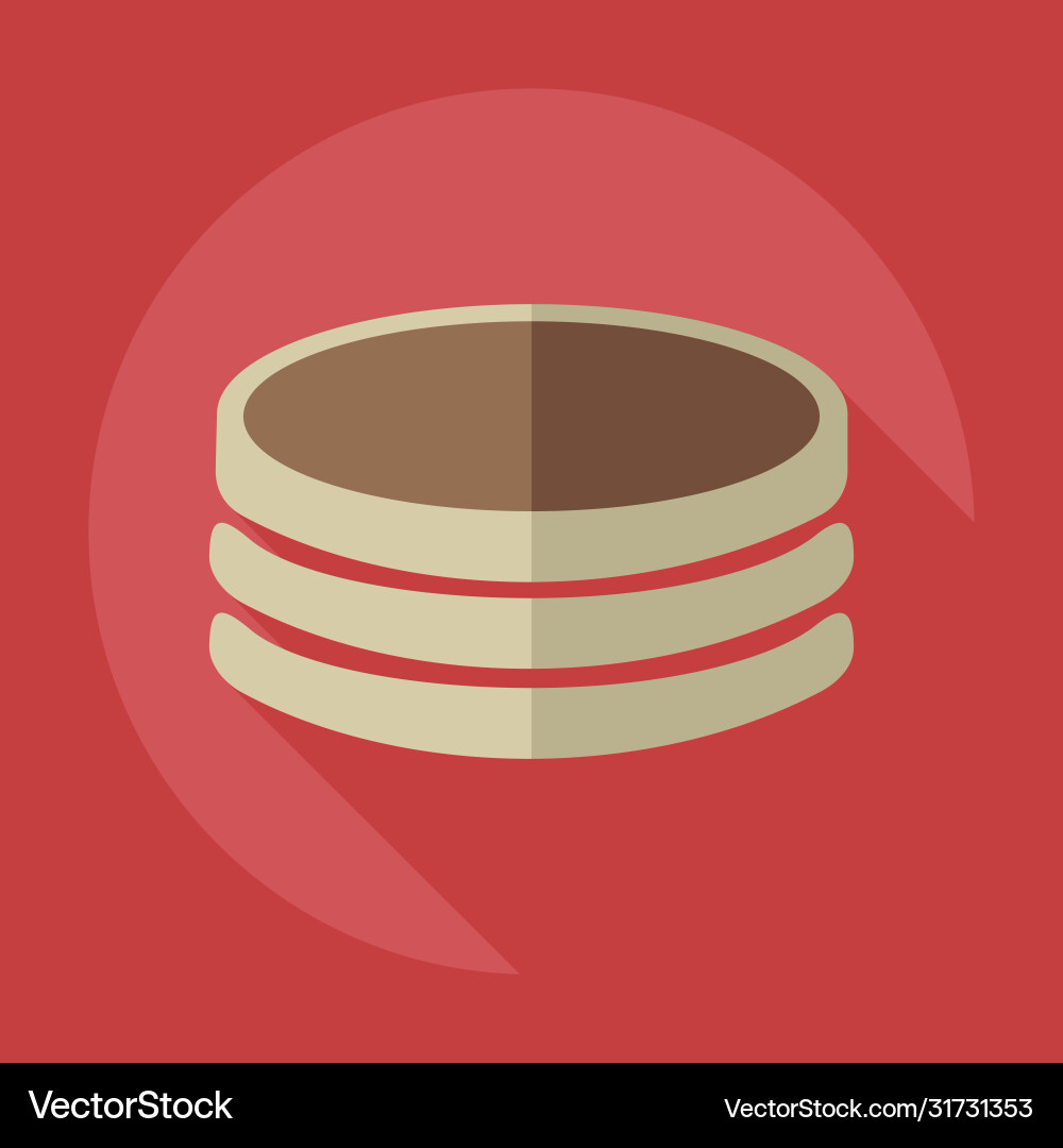 Flat concept set modern design with shadow vector image