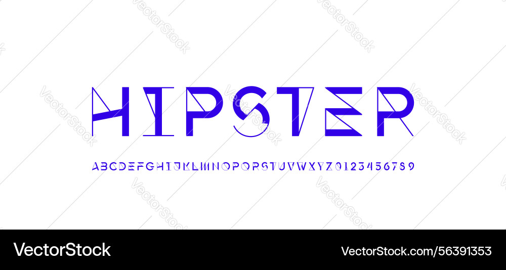 Font alphabet letters from a to z and numbers Font alphabet letters from a to z and numbers Vector Image