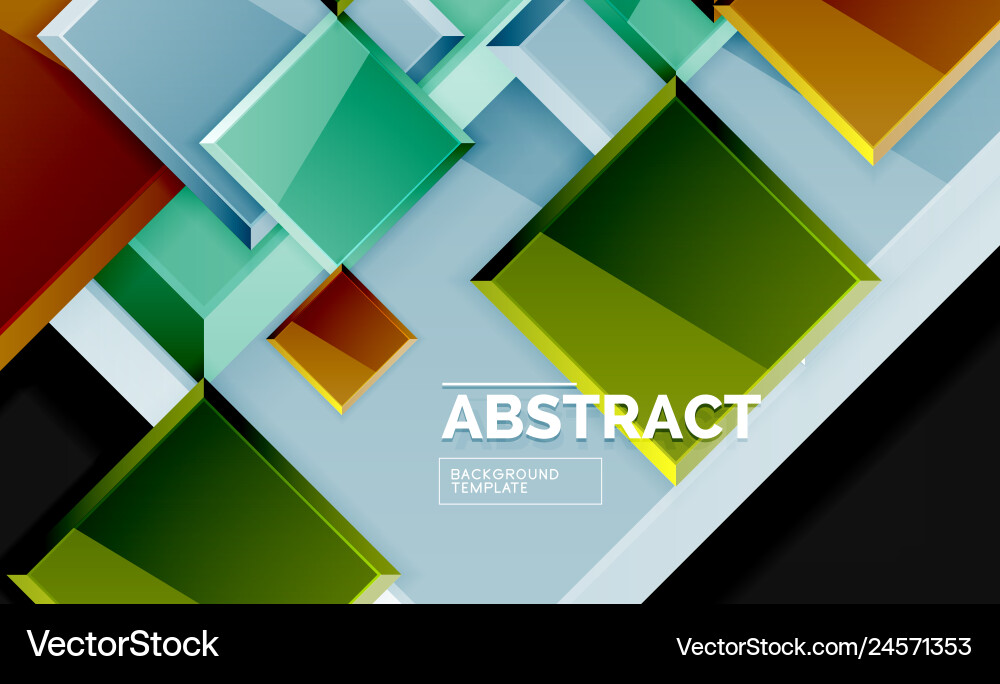 Geometric Squares and Triangles Background vector image