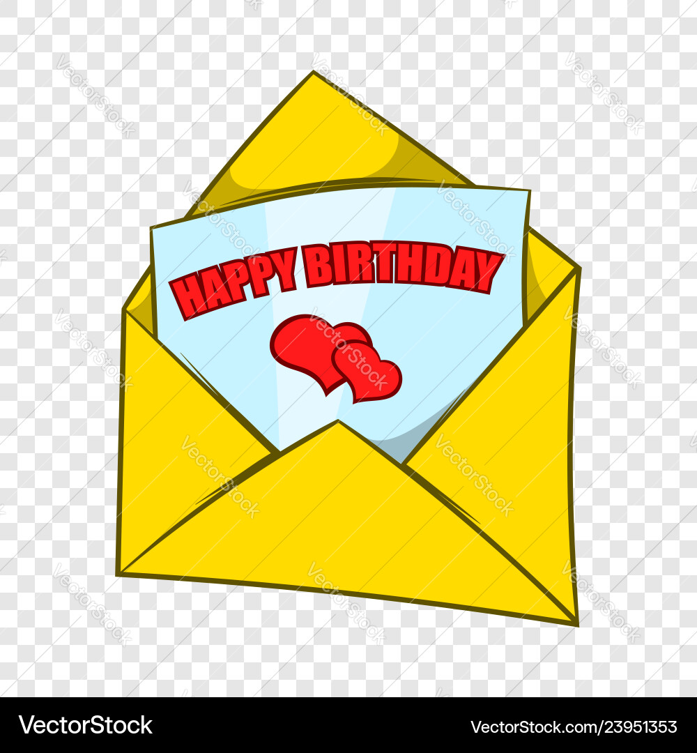Greeting card icon cartoon style Greeting card icon cartoon style vector image