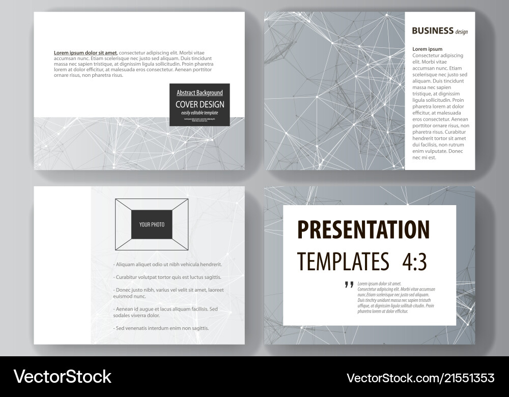 Set of business templates for presentation slides Set of business templates for presentation slides Vector Image