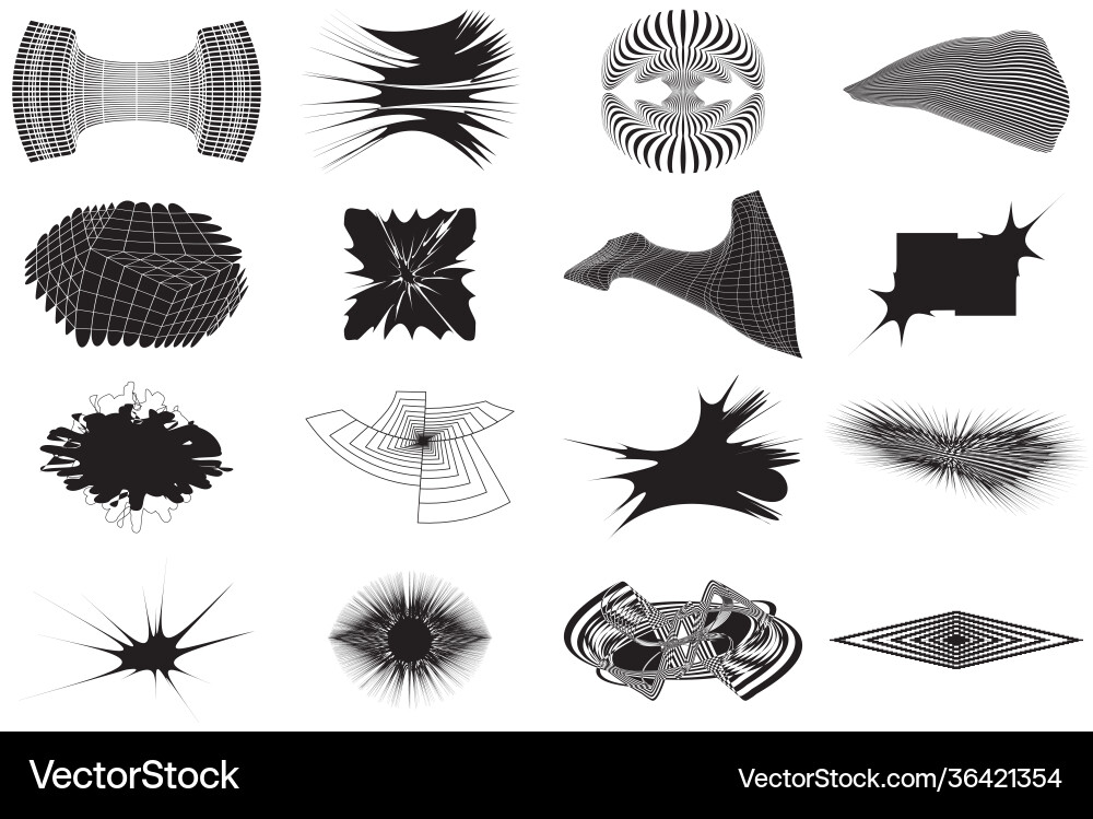 Abstract geometric shapes set transition effect Abstract geometric shapes set transition effect vector image