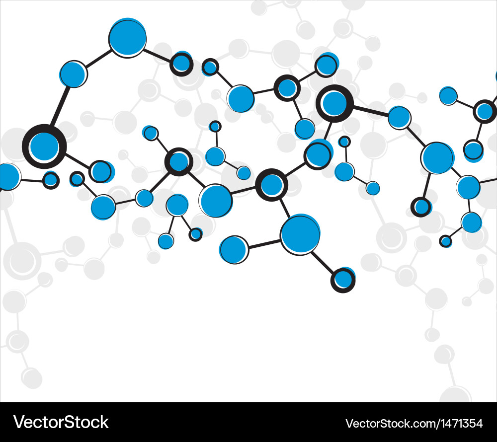 Abstract molecular structure background vector image