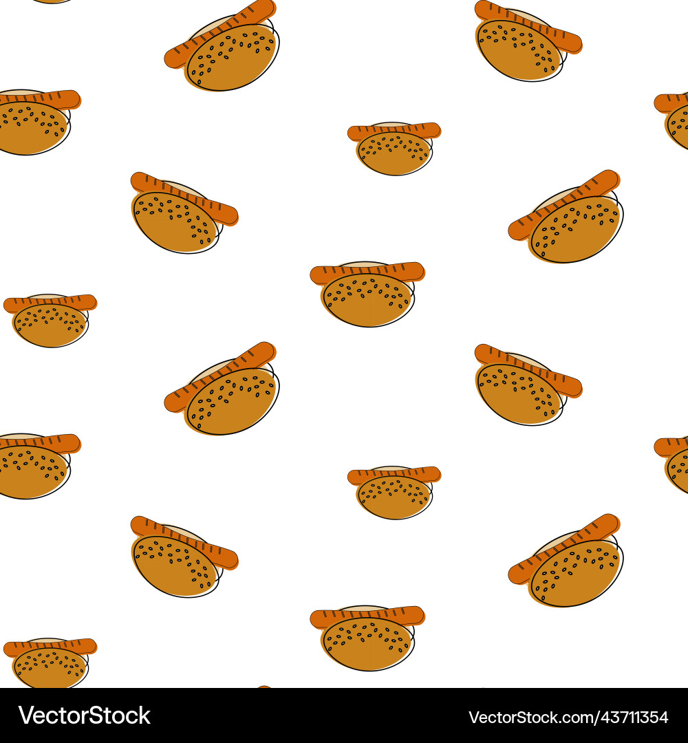 An endless pattern with elements of fast food An endless pattern with elements of fast food vector image