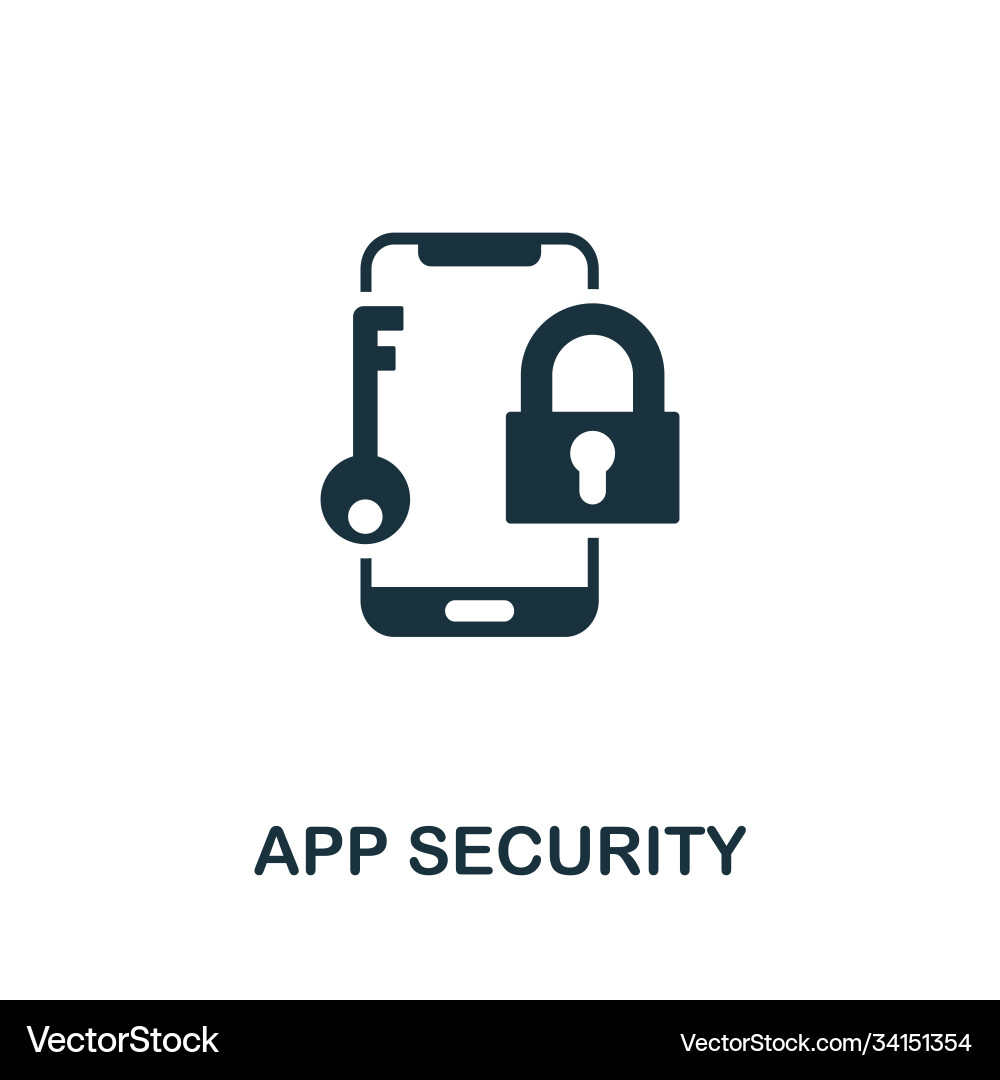 App security icon simple element from App security icon simple element from vector image