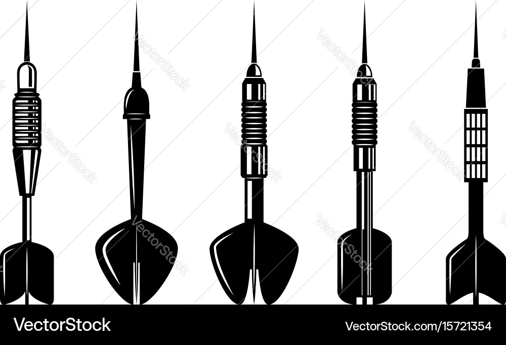 Dart Set - Game Elements vector image