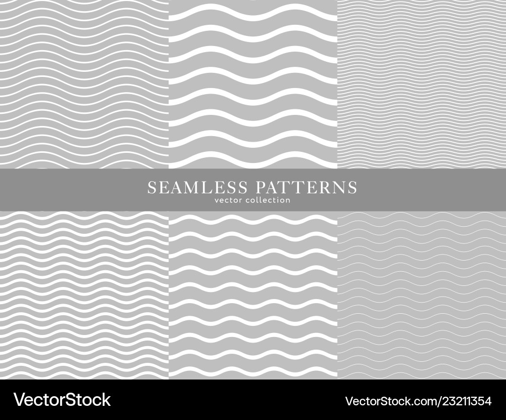 Geometric Wave Patterns Vector Image