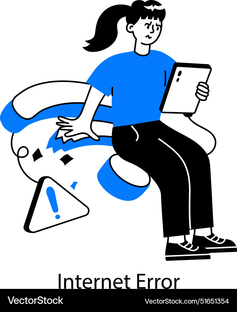 Internet error vector image