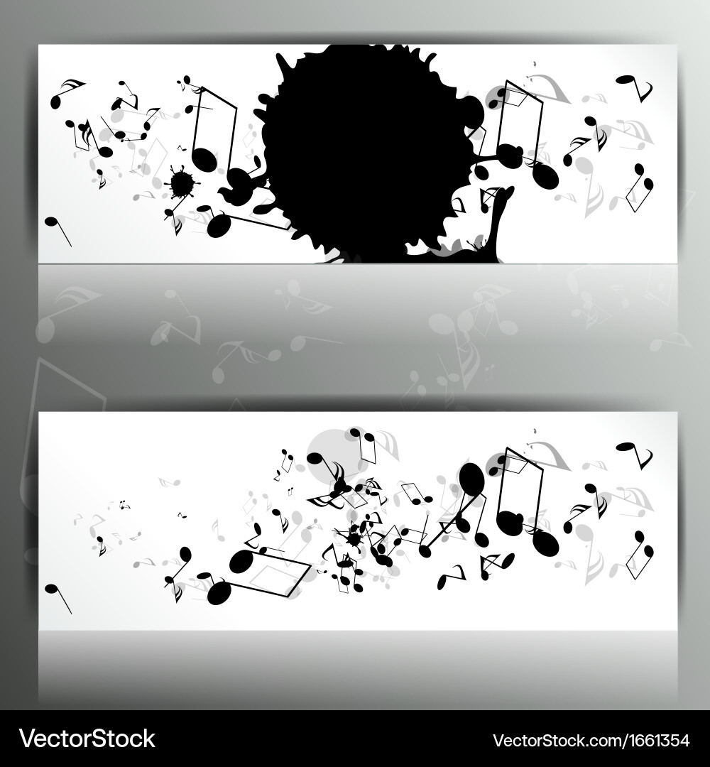 Karte mit abstrakten Hintergrundmusiknoten Vektorbild