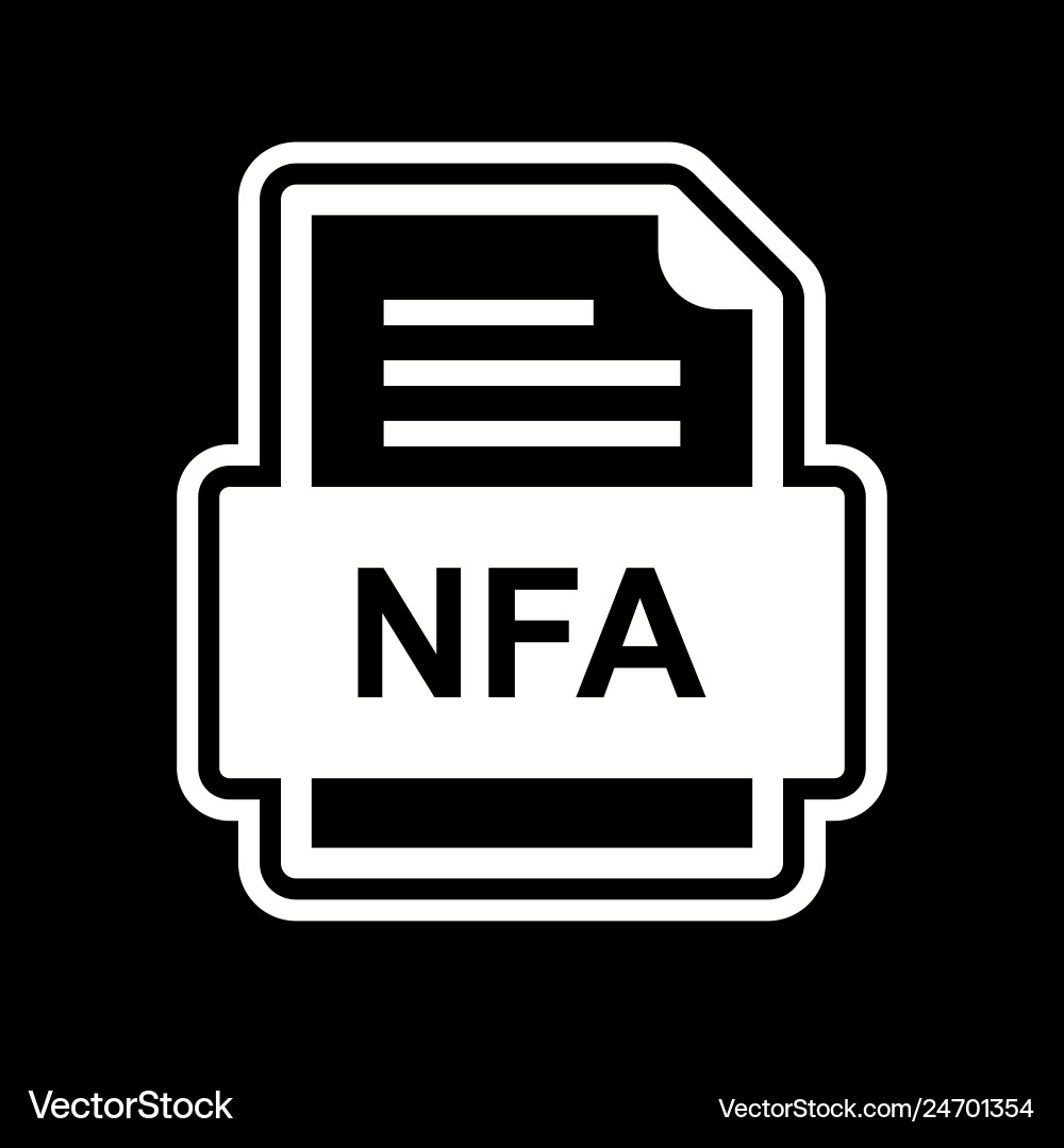 Nfa file document icon Vector Image