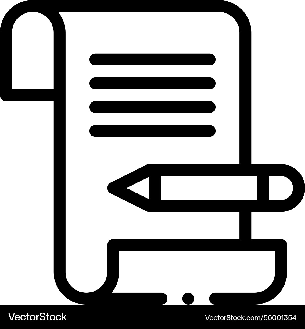 Notes icon thin linear style design isolated Notes icon thin linear style design isolated vector image