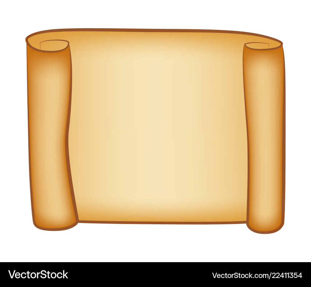 Paper scroll isolated on white background empty vector image