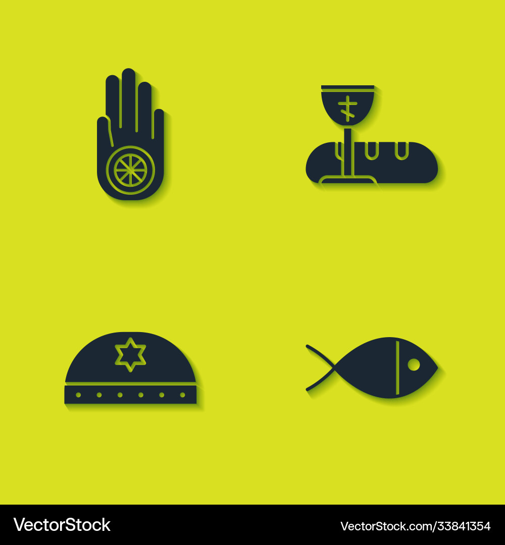 Set jainism or jain dharma christian fish jewish Set jainism or jain dharma christian fish jewish vector image