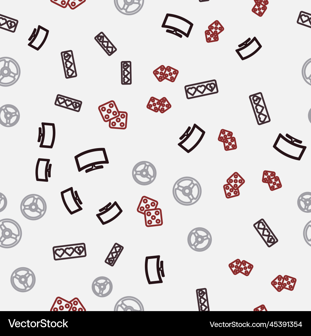 Set line computer monitor game life bar racing Set line computer monitor game life bar racing vector image