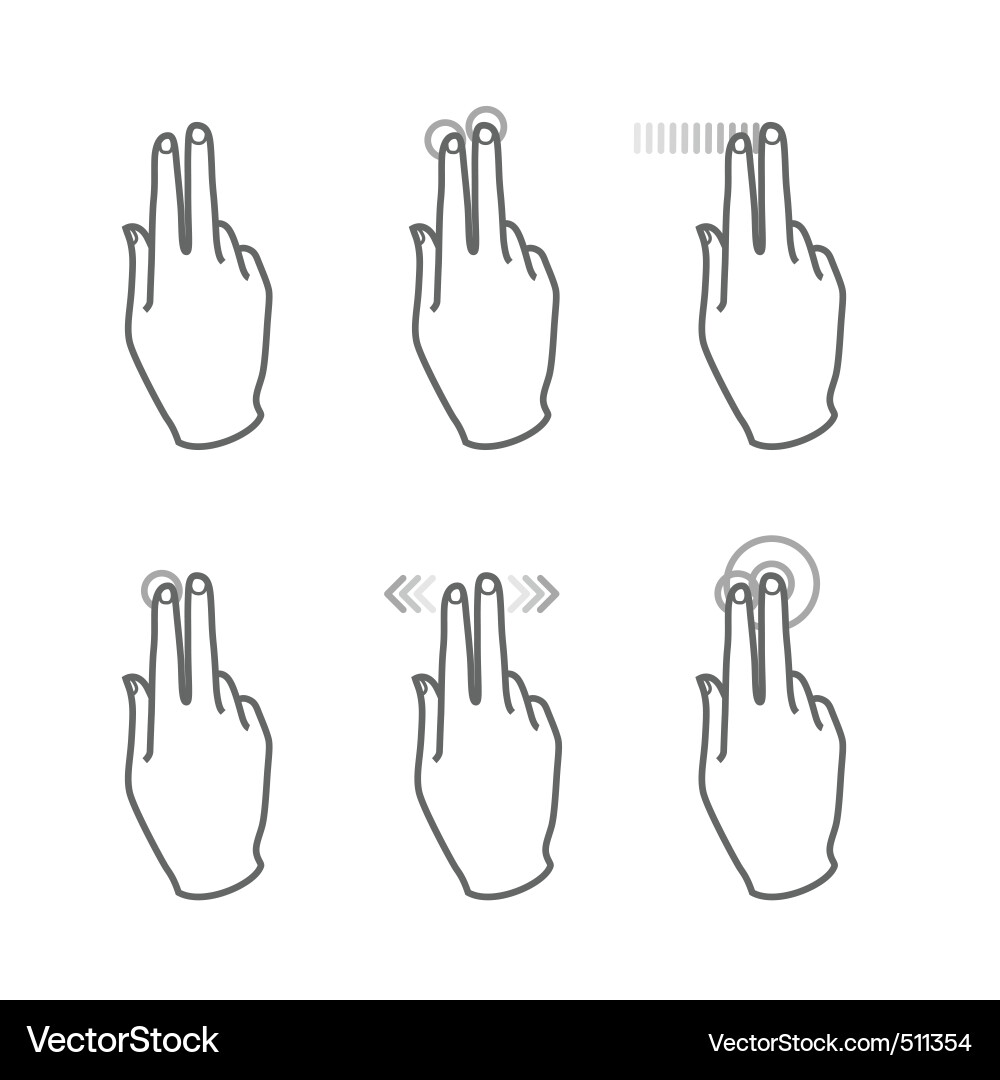 Touchscreen Gestures Vector Image