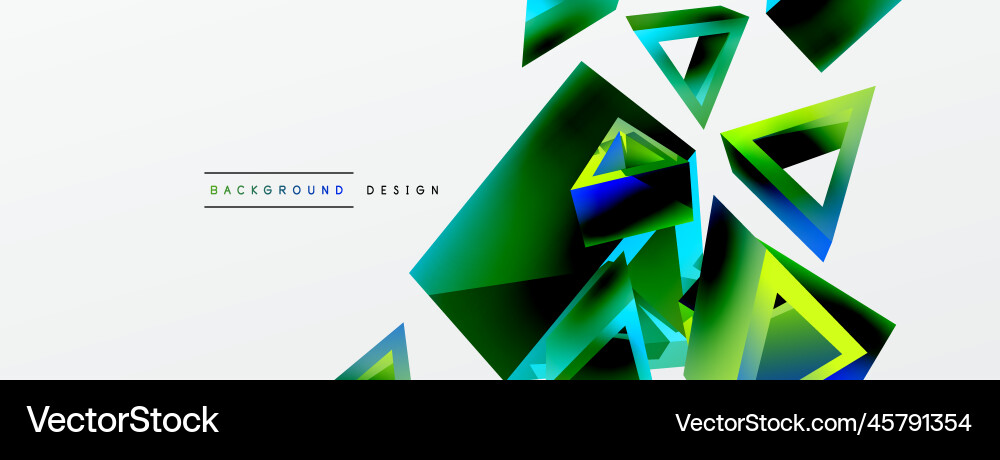 Triangle abstract background 3d basic Vector Image