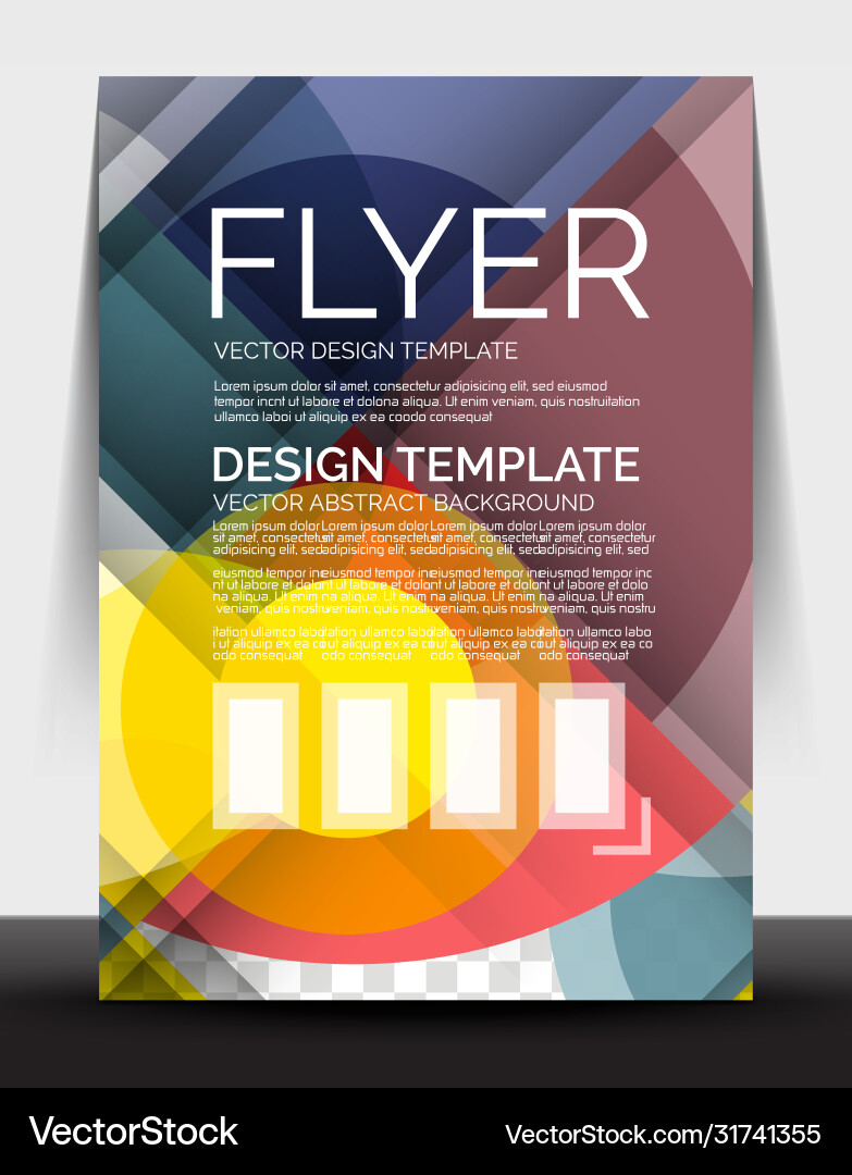 A4 flyer annual report circle design A4 flyer annual report circle design vector image