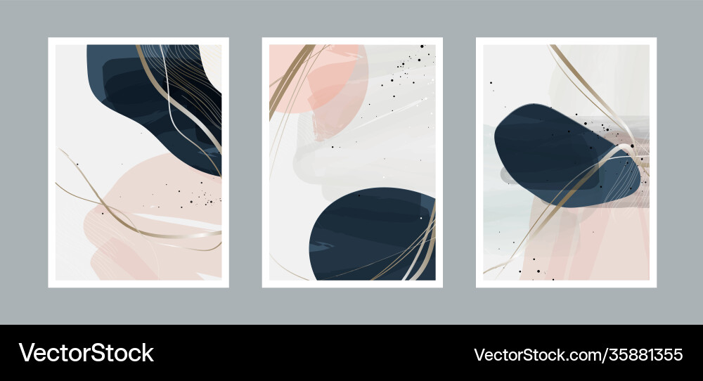 Abstract arts background with different shapes Vector Image