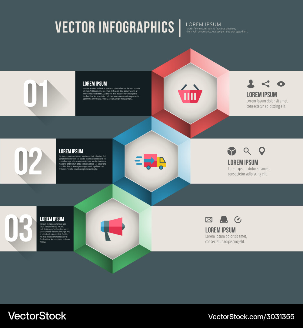 Abstract infographic flat design workflow layout vector image