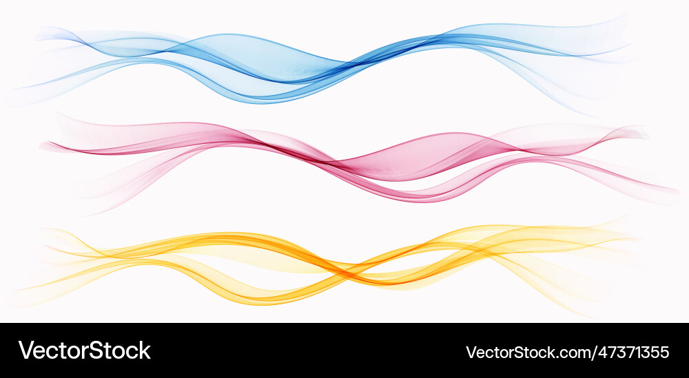 Abstract Wavy Transparent Lines Vector Image