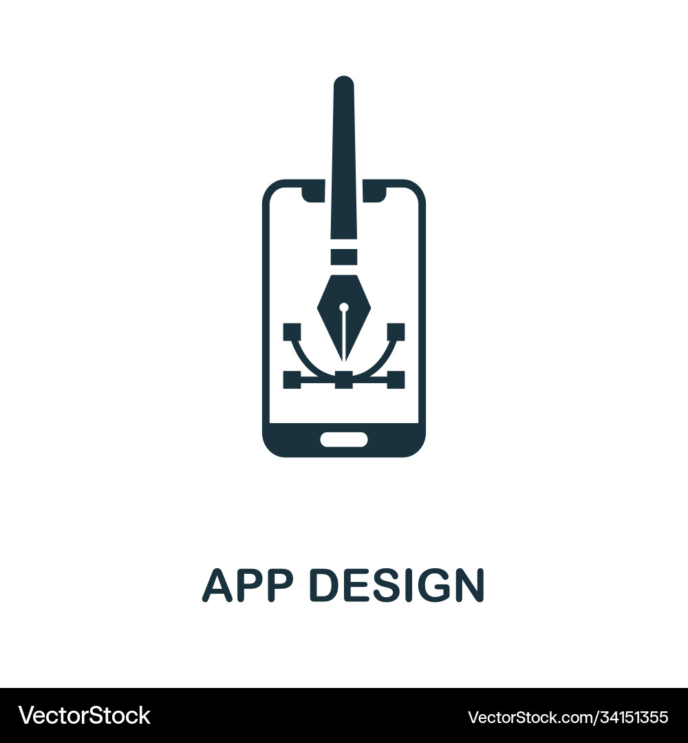 App design icon simple element from vector image