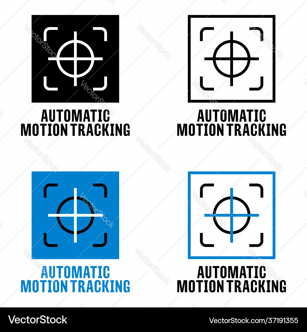 Automatic motion tracking software and device Vector Image