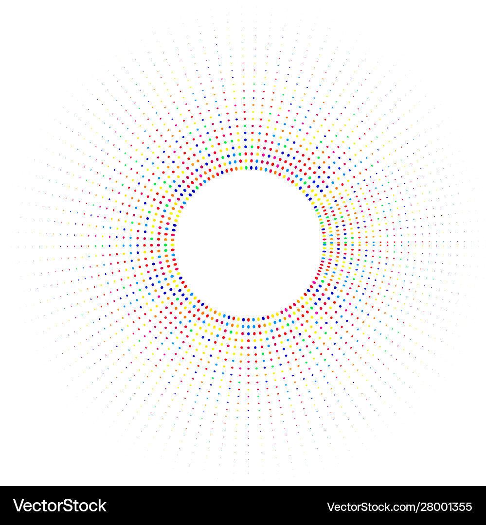 Circle with multicolored rays Circle with multicolored rays vector image