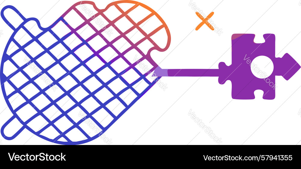 Data Puzzle Icon - Problematic Issues Vector Image