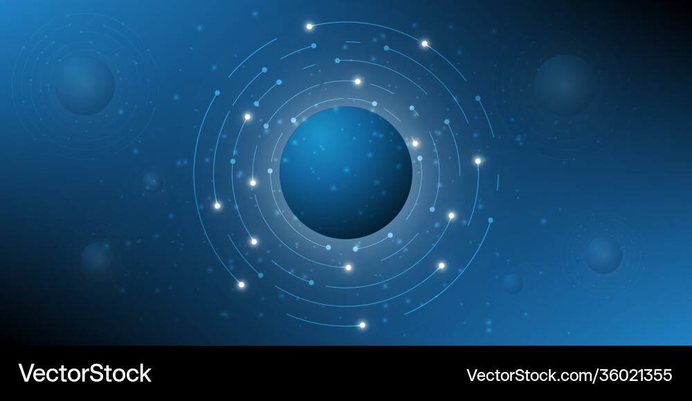 Digital hi tech with circle and particles design Digital hi tech with circle and particles design vector image