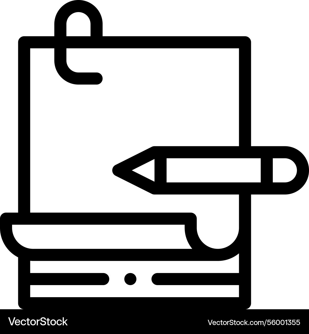 Notes icon thin linear style design isolated Notes icon thin linear style design isolated vector image