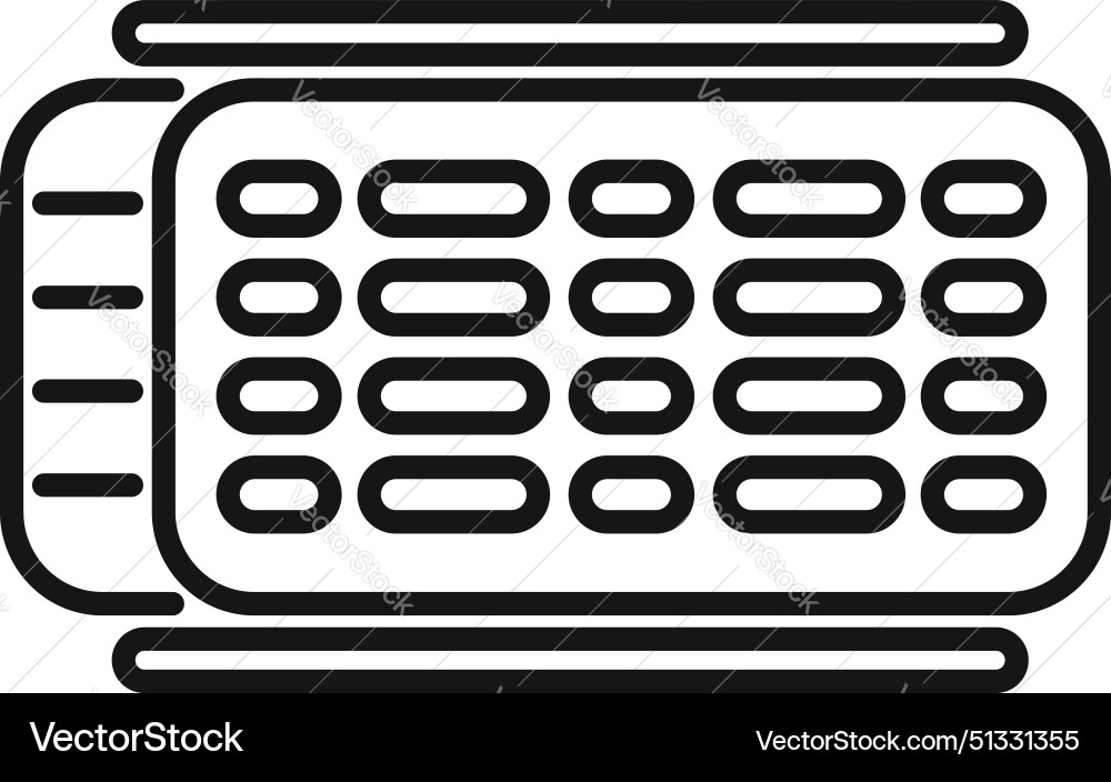 Outline of computer keyboard Outline of computer keyboard Vector Image