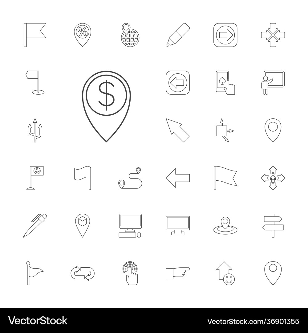 Pointer icons vector image