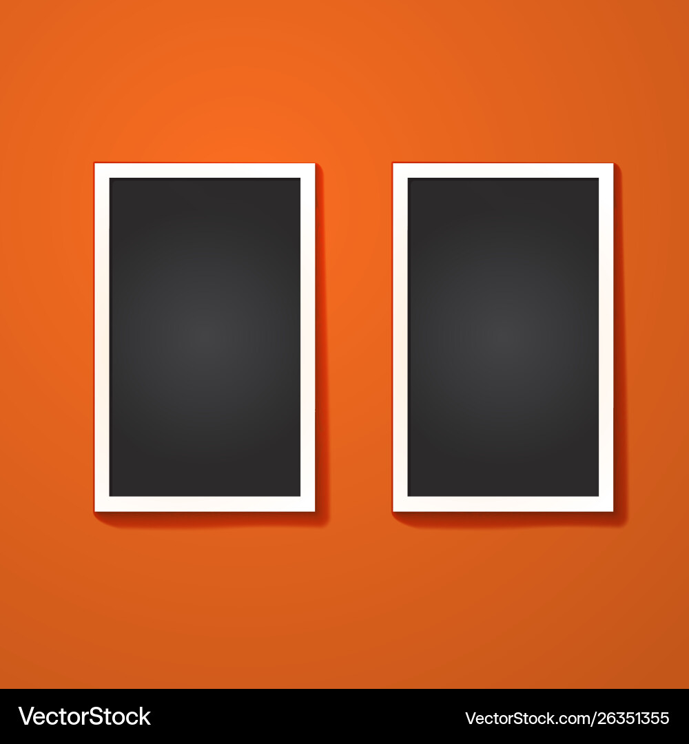 Rectangles frame isolated on red vector image