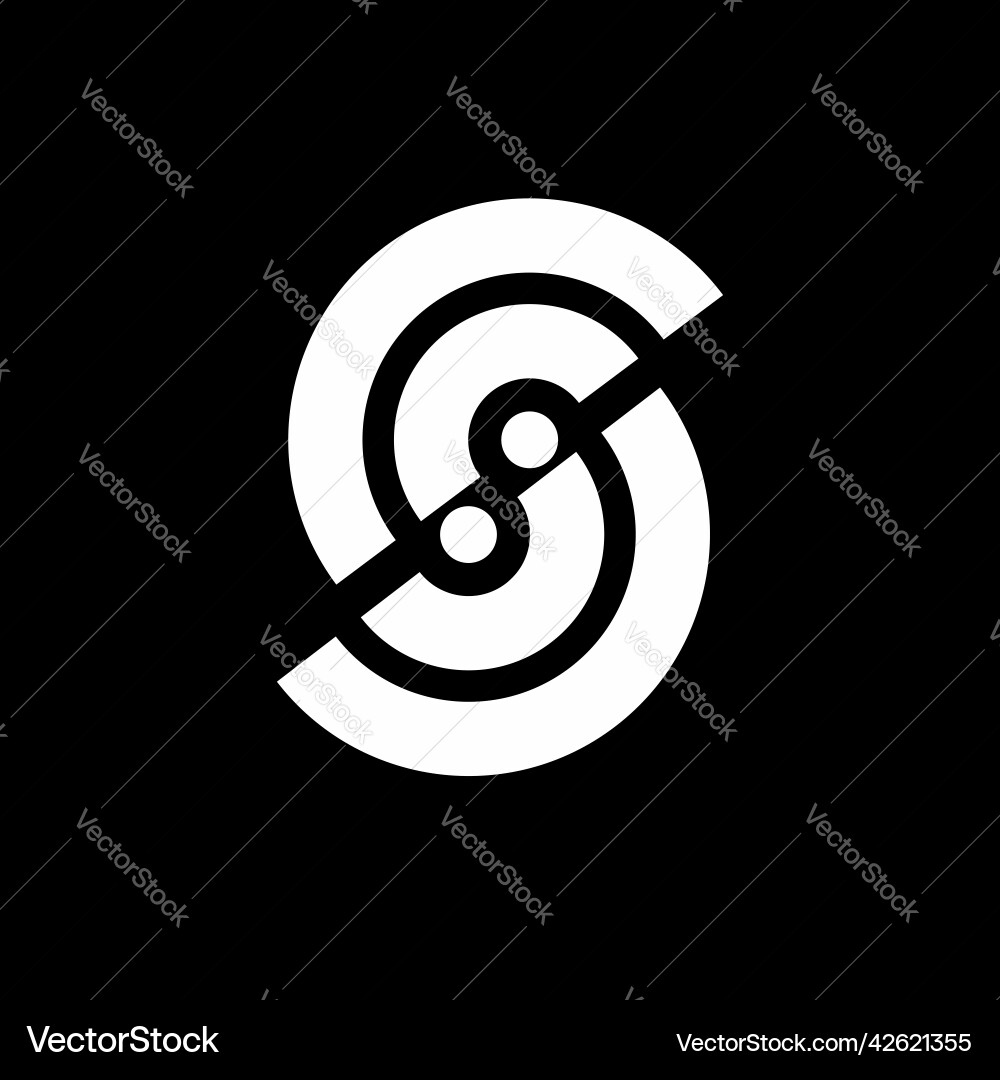 S ss sos csc cc os so sc initials circle S ss sos csc cc os so sc initials circle vector image