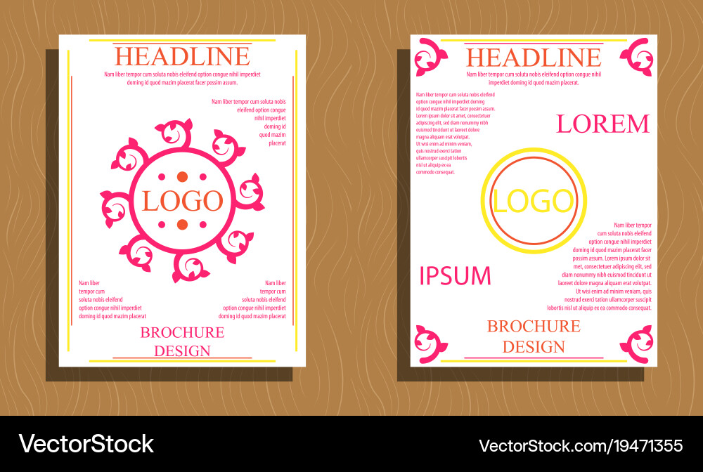 Set of layout background for art template Vector Image