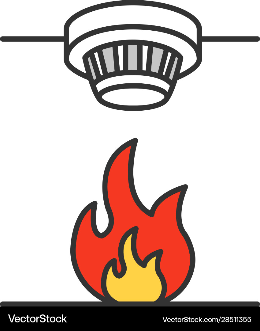 Smoke detector color icon Smoke detector color icon vector image