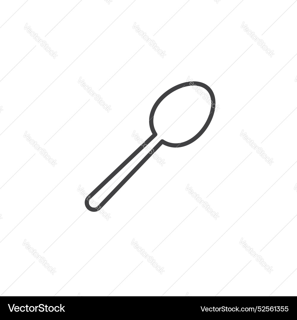 Spoon icon set on white background Royalty Free Vector Image