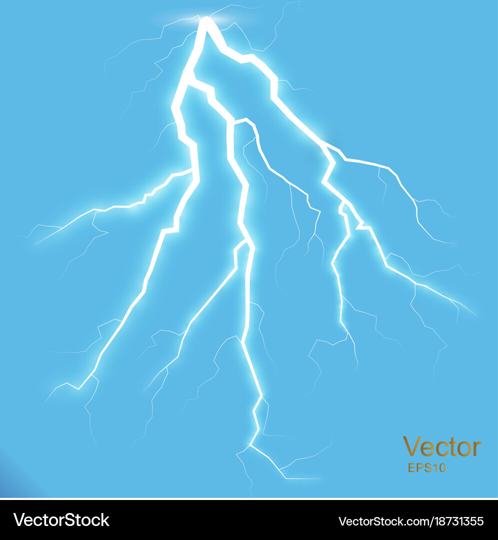 Storm with lightning isolated on transparent Vector Image