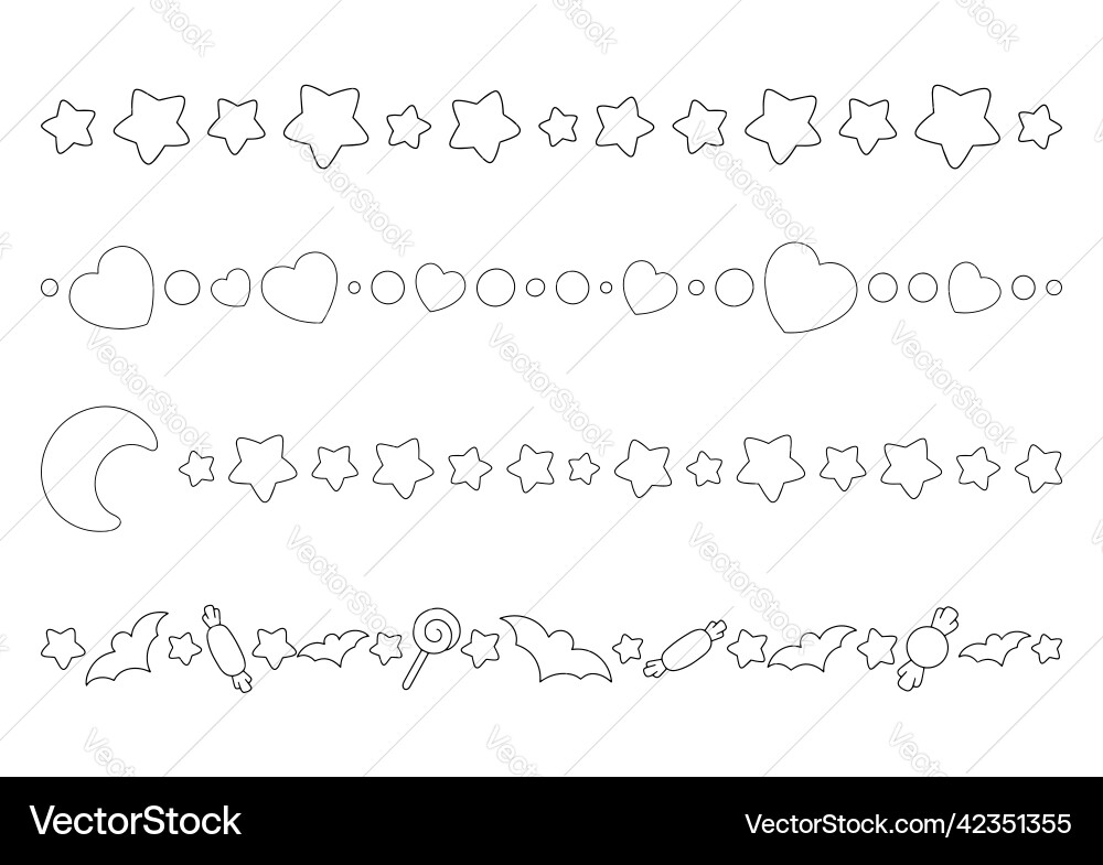 Underlines and text separators collection Underlines and text separators collection vector image