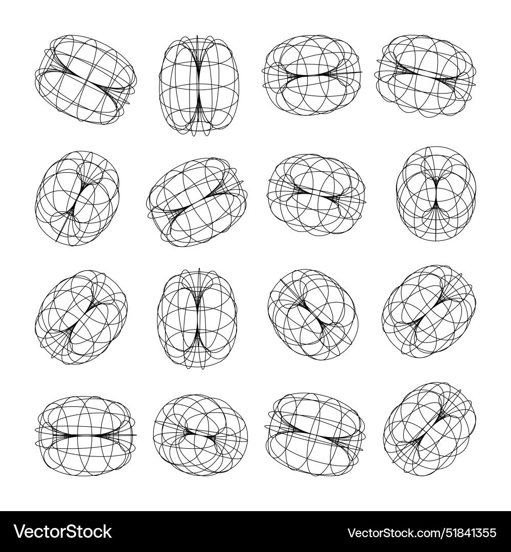 Wireframe lined shapes perspective mesh 3d grid Wireframe lined shapes perspective mesh 3d grid vector image