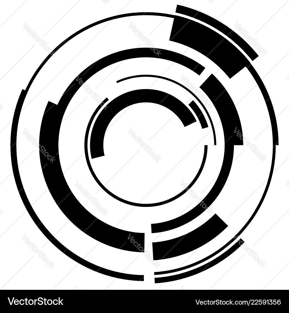 Abstract hi-tech segmented geometric circle shape Abstract hi-tech segmented geometric circle shape vector image