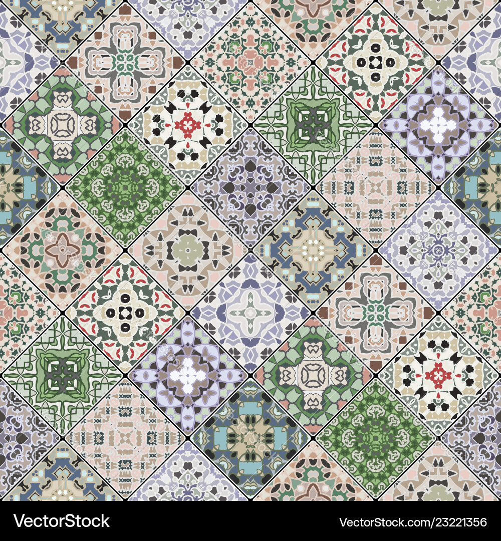 Abstract patterns in the mosaic set Abstract patterns in the mosaic set vector image