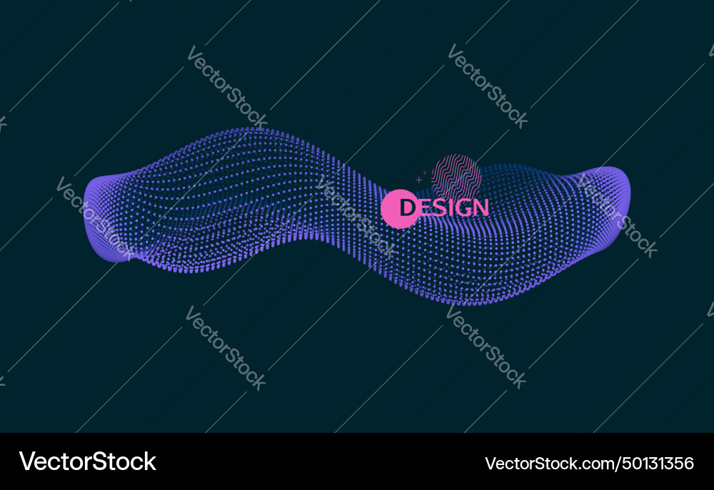 Array with dynamic particles 3d molecular object Array with dynamic particles 3d molecular object vector image