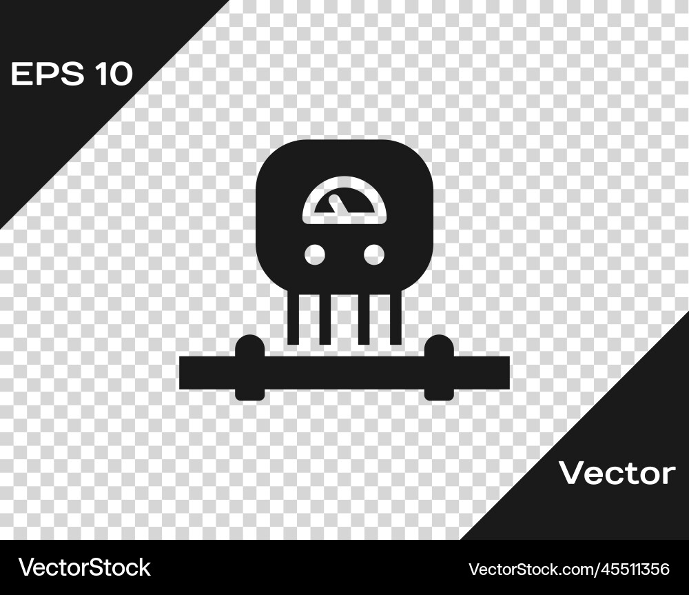 Black smart sensor system icon isolated Vector Image