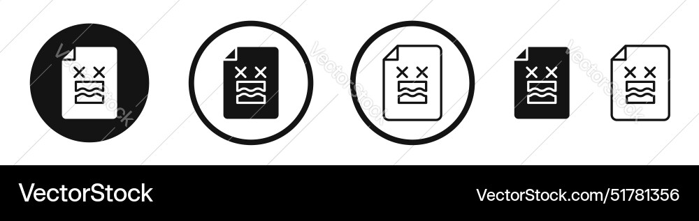 Broken image line icon set Broken image line icon set vector image